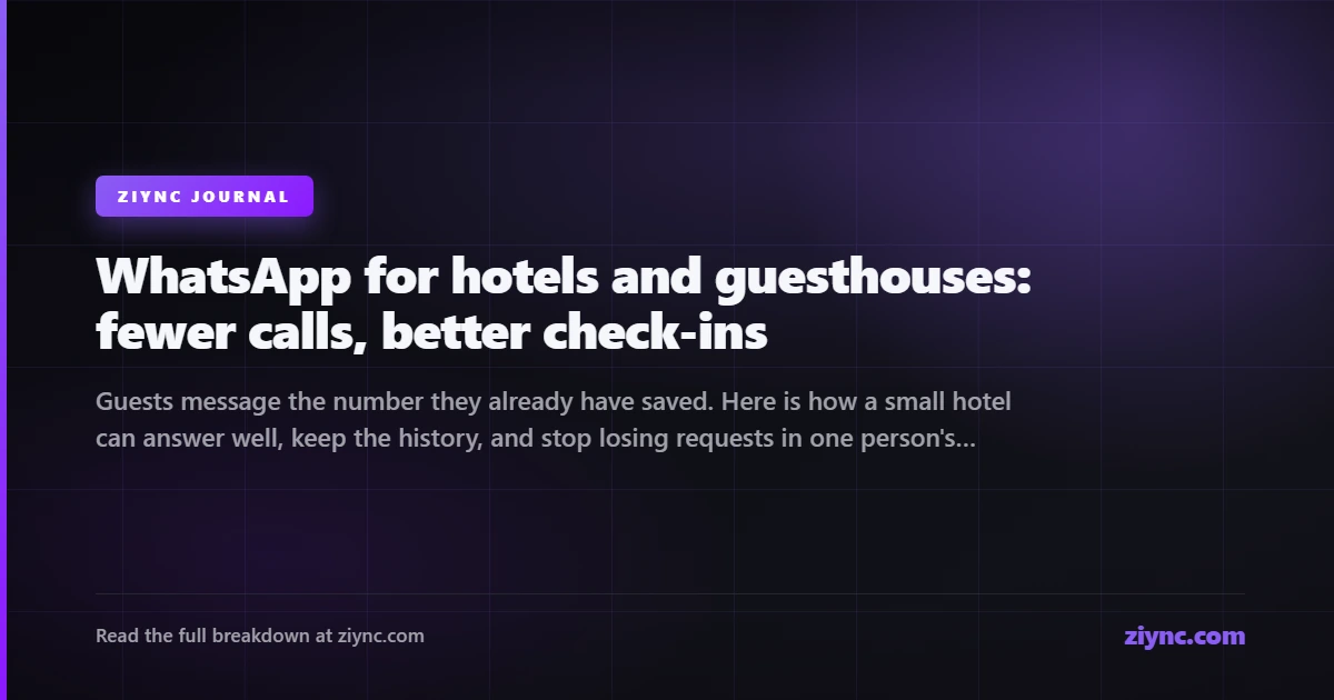 A hotel receptionist answering a WhatsApp message about an early check-in